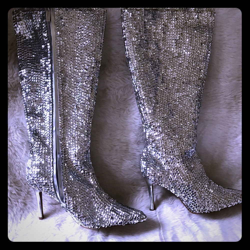 Colin Stuart Sequin Boots